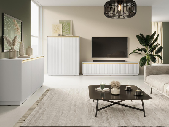 TV-Schrank für Wohnzimmer GLAM Weiß