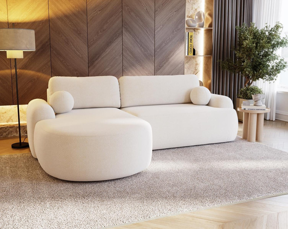 Design Ecksofa L Form OLIO Weiß