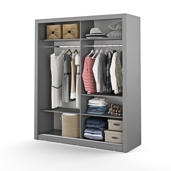Mehrweckschrank mit Spiegel ARTI 03 Grau