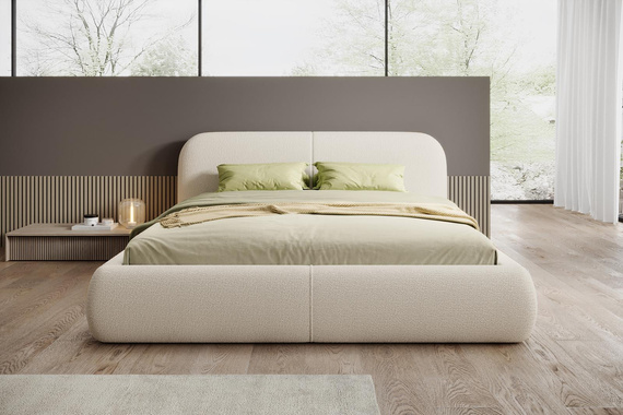 Design Polsterbett Premium 160x200 Hellbeige