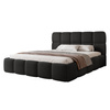 Polsterbett aus Bouclé CLOUDY 160x200 Schwarz