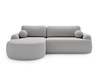 Ecksofa L Form Boucle OLIO Grau