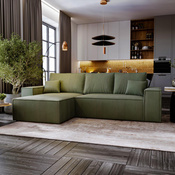 Ecksofa L-form MALAG Olivgrün