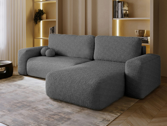 Ecksofa L-Form Rechts Schlaffunktion Stauraum Tedis Graphit