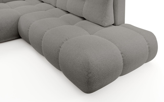 Modern L-form Ecke links oder rechts MOSSA GRAU