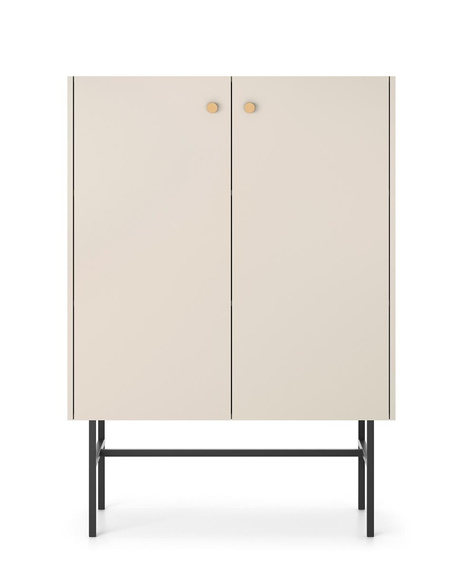 Hochkommode zwei Türen Beige DAVS