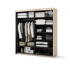 Schwebetürenschrank mit LED-Beleuchtung FLORE Beige