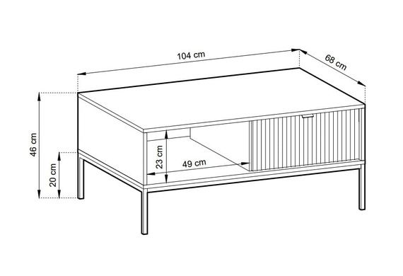 Couchtisch mit Schublade und Ablagefach NANCY 