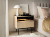 Nachttisch Eiche vicenza modern mit Schublade und gerillter Front OMBIS