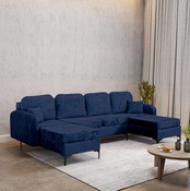Ecksofa U-form BELLA Blau