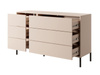 Schubkastenkommode sechs Schubladen NINA Beige