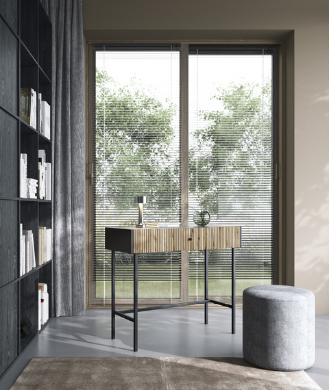 Loft Schminktisch mit Schublade Eiche artisan+schwarz DAVS