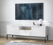 TV-Schrank mit Schublade und 2 Türen NANCY  Lowboard mit Lamellen