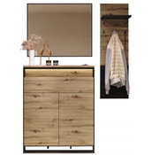 Loft Set LIMA, (Kommode, Kleiderbügel, Spiegel)