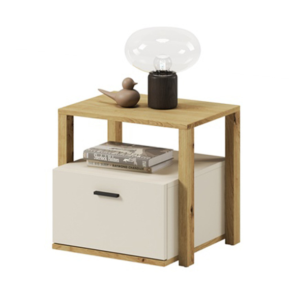 Nachtschrank mit Schublade LAGOS Eiche artisan Beige