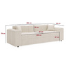 Schlafsofa modern 252 cm breit SANTO Grau Cord