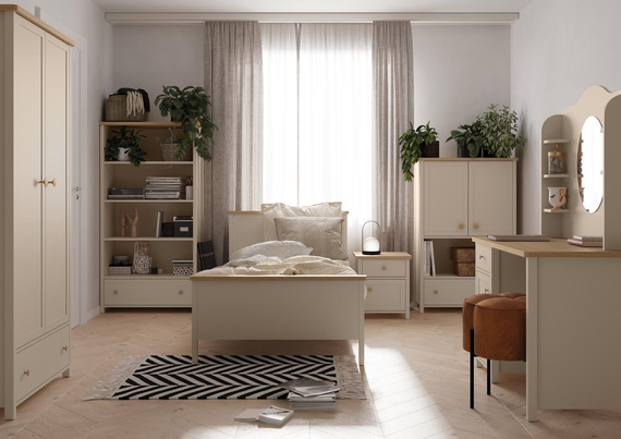 Bücherregal mit Schublade Beige STARS