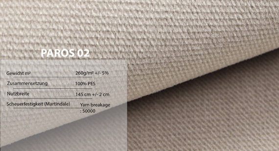 Polsterbett mit Bettkasten und Lattenrost PALMA Beige