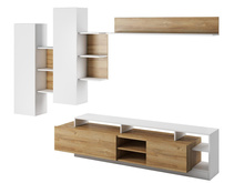 Wohnwand elegant und modern MONIAS Eiche