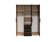 Kleiderschrank mit 3 Türen und 3 Schubladen OLS