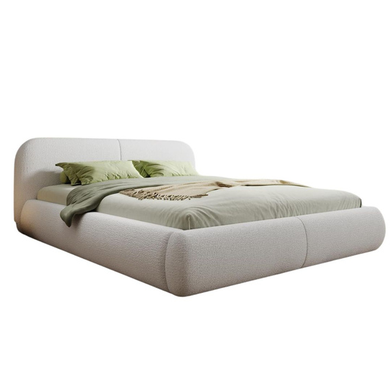 Komfort Doppelbett mit Polsterung 160x200 Weiß