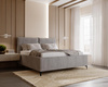 Polsterbett modern grau 140x200