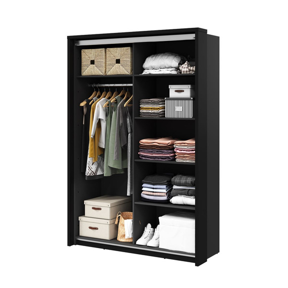 Kleiderschrank mit Spiegel ARTI Eiche artisan/Schwarz