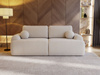 Schlafcouch mit runden Armlehnen Beige OLIO
