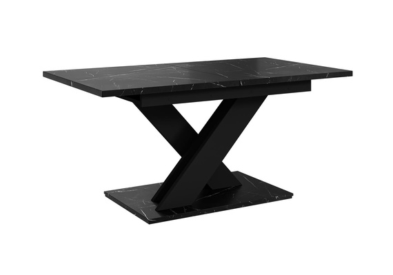 Esszimmertisch ausziehbar 140-180 cm LOUIS SCHWARZ MARMOR
