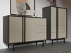 Elegant design Kommode Beige/Anthrazit MALTS