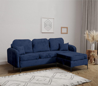 Ecksofa mit Schlaffunktion BELLA Blau