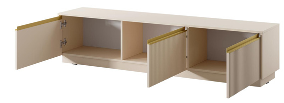 TV-Schrank für Wohnzimmer GLAM Weiß Beige