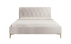 Polsterbett ohne Bettkasten HILT Beige