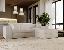 Ecksofa L-form SANTO Creme Cord