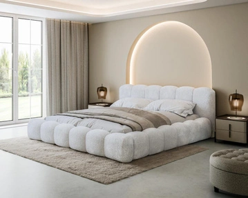 200 \ Weiß \ Lattenrost mit Metallrahmen