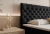 Glamouröses Boxspringbett Schwarz 140x200 MIAMI