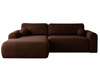 Design Ecksofa in modernem stil velvet braun links AURA