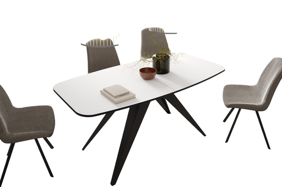 Ausziehtisch 160 cm Weiß LENO