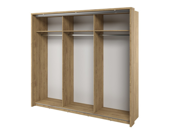 Schwebetürenschrank mit Spiegel mit 3x Kleiderstange ARTI