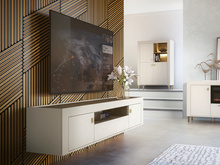 Lowboard hängend mit Lamellenoptik TRENDS Kaschmir