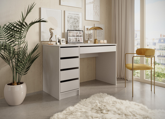 Schreibtisch mit Schubladen LILA Kaschmir