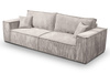 Schlafsofa mit Bettkasten und Cordstoff MONA Beige