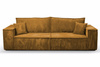 Schlafsofa mit Bettkasten und Cordstoff MONA Gelb