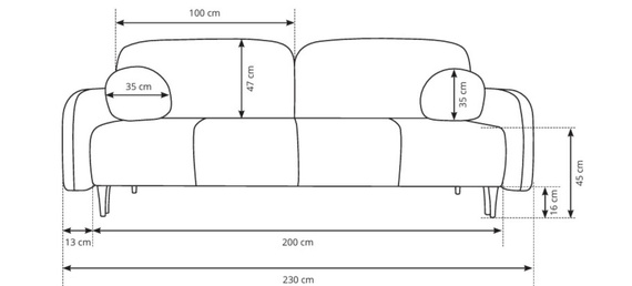 Schlafsofa mit Bettkasten CLOUD Elma 4 Begie