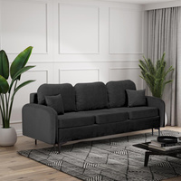 Sofa mit Schlaffunktion 228 cm breit BELLA Anthrazit