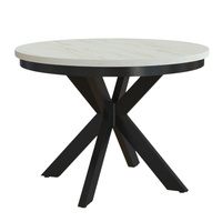Runde Esstische BELLAMI Weiß Craft/Schwarz