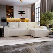 Ecksofa L-form MALAG Creme