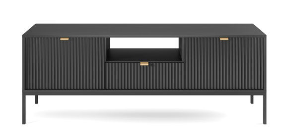 TV-Schrank mit Schublade und 2 Türen NANCY  Lowboard mit Lamellen