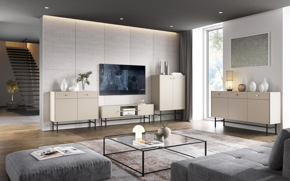 Nachttisch mit Schublade Beige DAVS