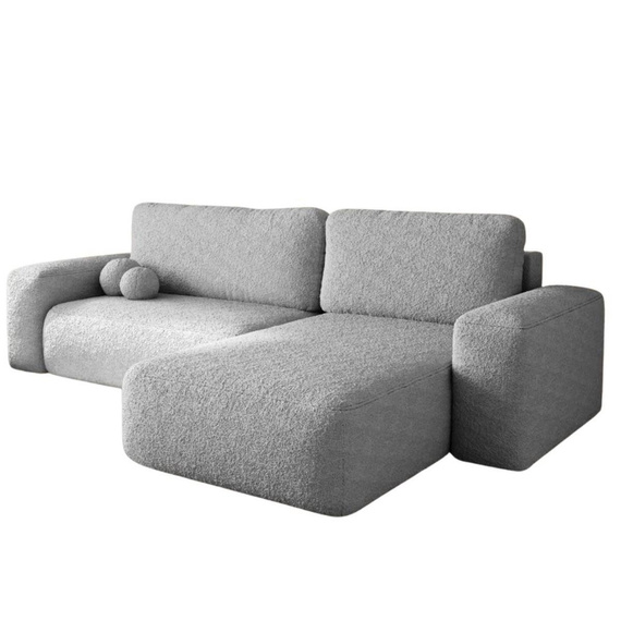 Ecksofa L-Form Rechts Schlaffunktion Stauraum Tedis Grau